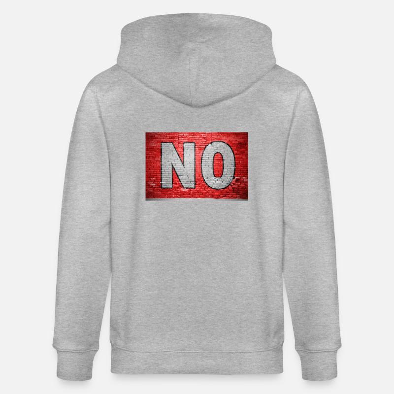 No Ziegelsteinmauer Graffiti - Stanley/Stella Unisex Bio-Kapuzenjacke CULTIVATOR  - Grau meliert