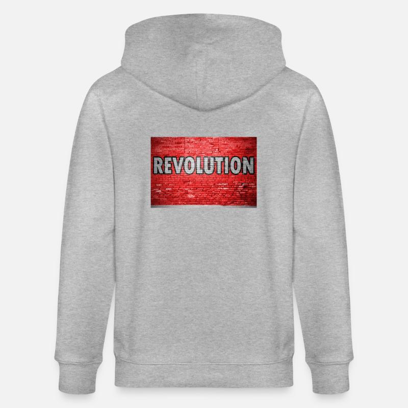 Révolution mur de briques graffiti - Veste à capuche bio CULTIVATOR Stanley/Stella Unisexe - gris chiné