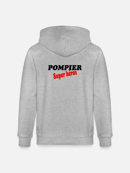 POMPIER super héros - Veste à capuche bio CULTIVATOR Stanley/Stella Unisexe - gris chiné