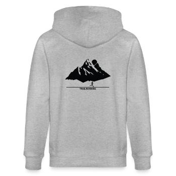 Trail Running Sport - Stanley/Stella Unisex Bio-Kapuzenjacke CULTIVATOR  - Grau meliert - Hinten - Luana (180cm)