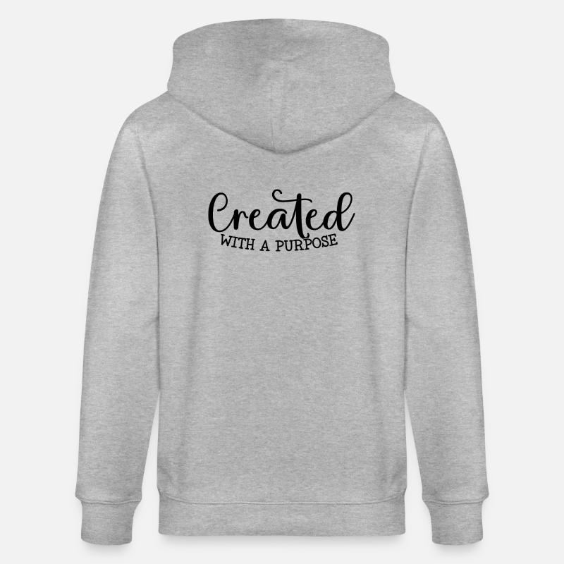 created with a purpose - Stanley/Stella Unisex Bio-Kapuzenjacke CULTIVATOR - Grau meliert