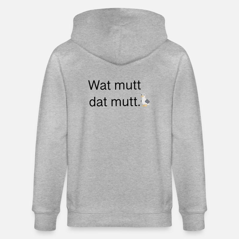Wat mutt dat mutt - Veste à capuche bio CULTIVATOR Stanley/Stella Unisexe - gris chiné