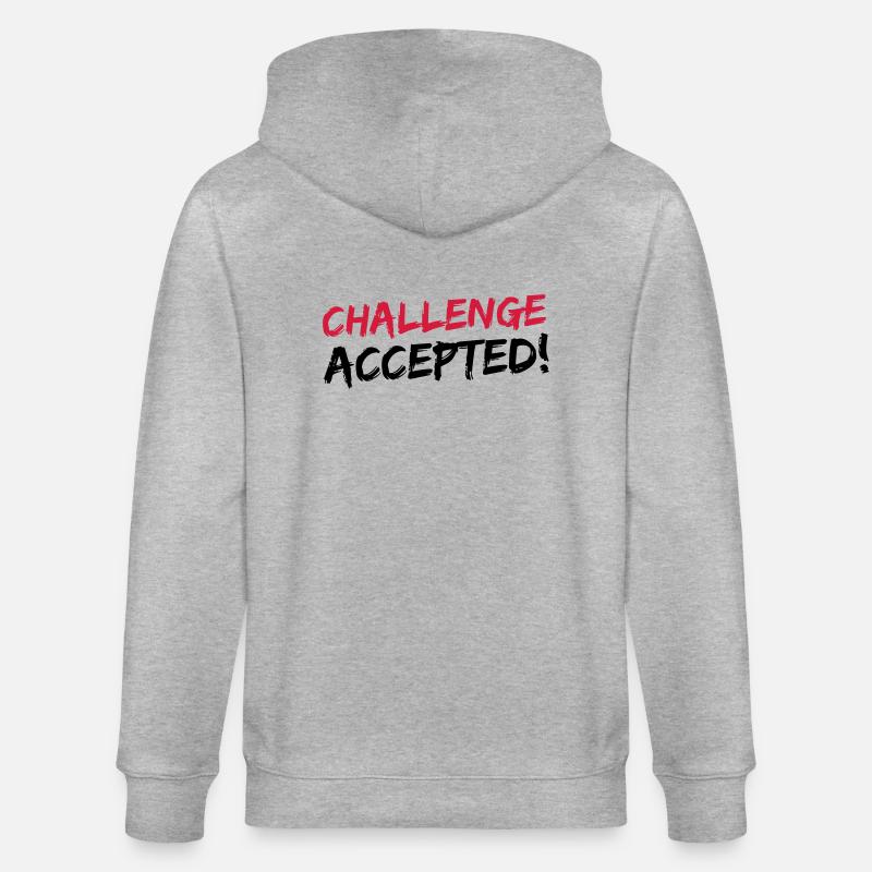 Challenge Accepted - Veste à capuche bio CULTIVATOR Stanley/Stella Unisexe - gris chiné