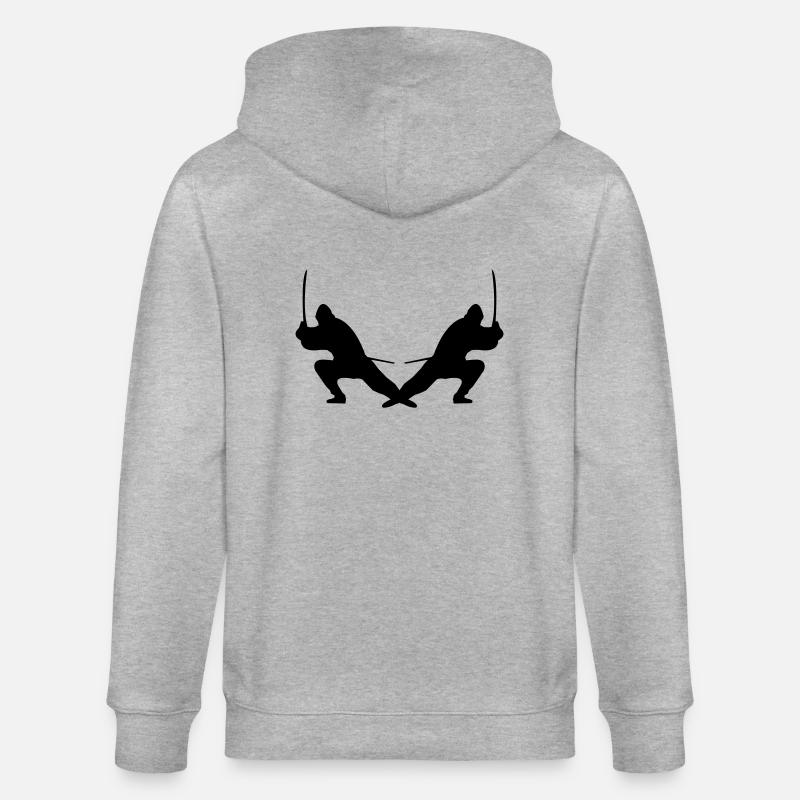 ninjas - Stanley/Stella Unisex Bio-Kapuzenjacke CULTIVATOR  - Grau meliert