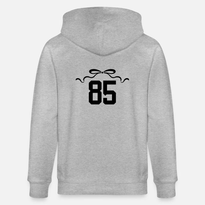 Numéro 85 noeud - 85e anniversaire - Veste à capuche bio CULTIVATOR Stanley/Stella Unisexe - gris chiné