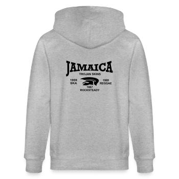 jamaica trojan skins - Stanley/Stella CULTIVATOR  Unisex Organic Hooded Jacket - heather grey - Back - Luana (180cm)