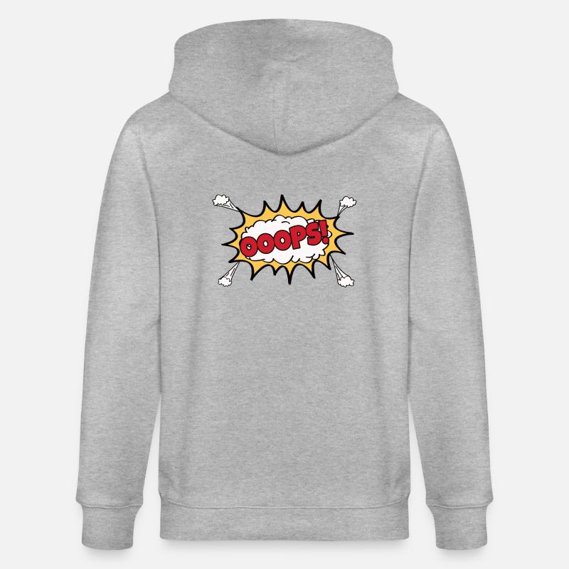 OOOPS Comic Graffiti - Veste à capuche bio CULTIVATOR Stanley/Stella Unisexe - gris chiné