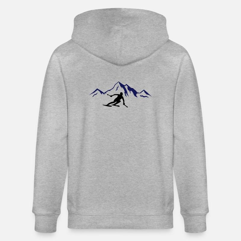 ski_berge_02 - Veste à capuche bio CULTIVATOR Stanley/Stella Unisexe - gris chiné