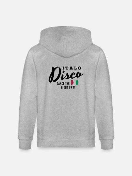 Italo Disco - Dance The Night Away - Stanley/Stella CULTIVATOR  Unisex Organic Hooded Jacket - heather grey