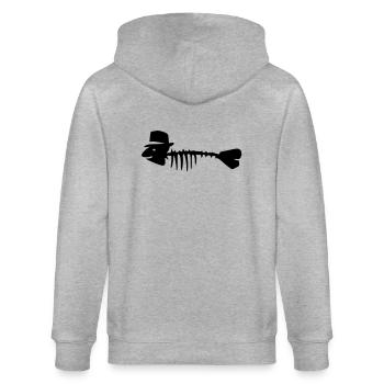 fischgraete mit hut - Stanley/Stella Unisex Bio-Kapuzenjacke CULTIVATOR  - Grau meliert - Hinten - Luana (180cm)