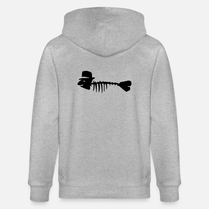 fischgraete mit hut - Stanley/Stella Unisex Bio-Kapuzenjacke CULTIVATOR  - Grau meliert
