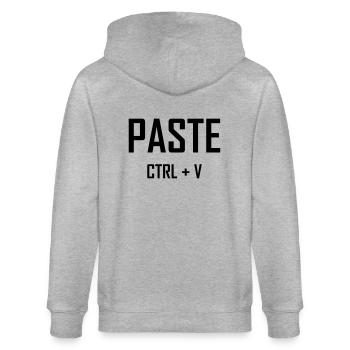 Paste Ctrl V - Vater Sohn Shirt - Stanley/Stella Unisex Bio-Kapuzenjacke CULTIVATOR  - Grau meliert - Hinten - Luana (180cm)