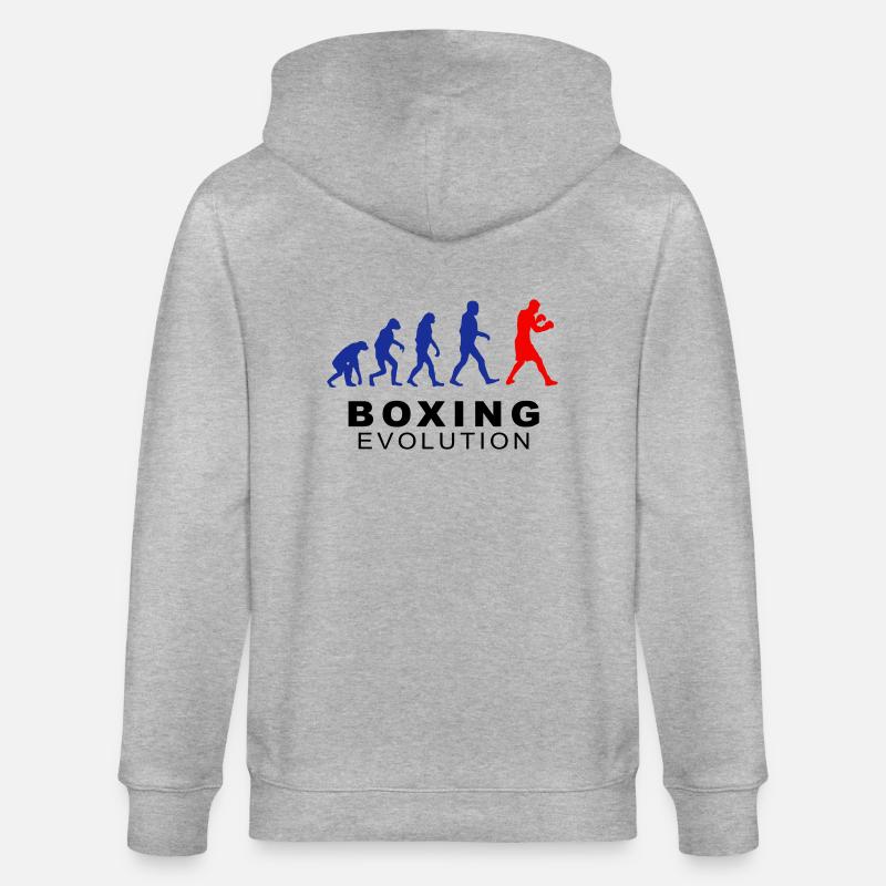 Boxing evolution - Stanley/Stella Unisex Bio-Kapuzenjacke CULTIVATOR  - Grau meliert