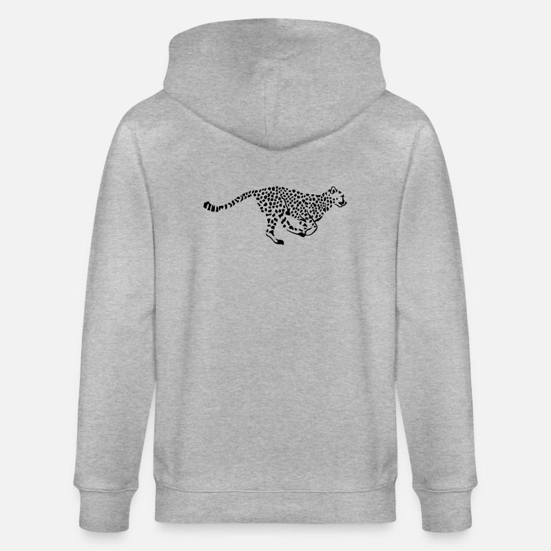 Leopard - Veste à capuche bio CULTIVATOR Stanley/Stella Unisexe - gris chiné
