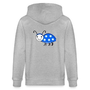 Mai coléoptère bleu - Veste à capuche bio CULTIVATOR Stanley/Stella Unisexe - gris chiné - Dos - Luana (180cm)