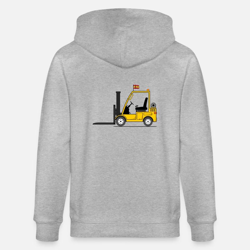 Chariot élévateur drapeau Espagne - Veste à capuche bio CULTIVATOR Stanley/Stella Unisexe - gris chiné