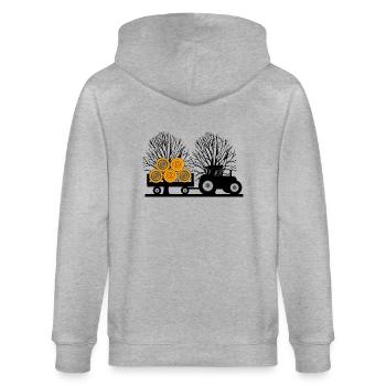 Tracteur - Veste à capuche bio CULTIVATOR Stanley/Stella Unisexe - gris chiné - Dos - Luana (180cm)