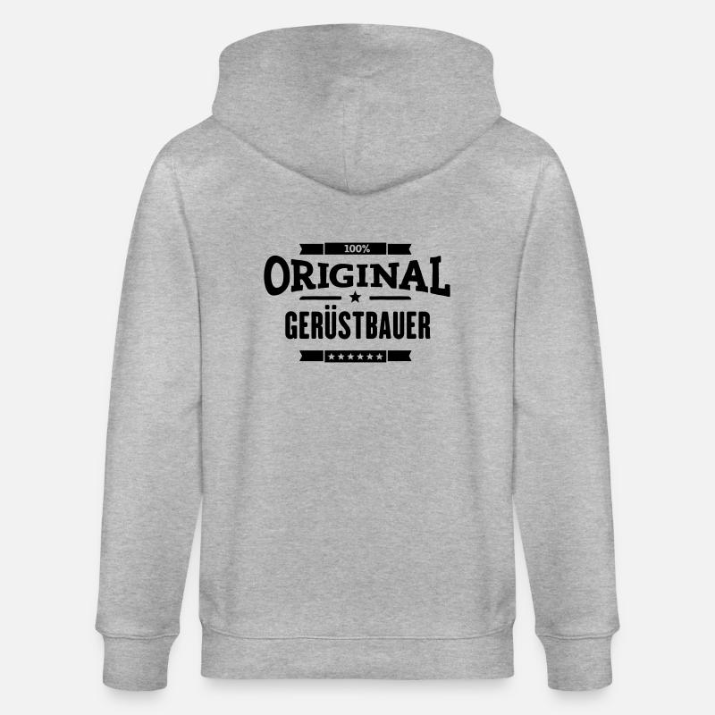 100% Gerüstbauer - Stanley/Stella Unisex Bio-Kapuzenjacke CULTIVATOR  - Grau meliert
