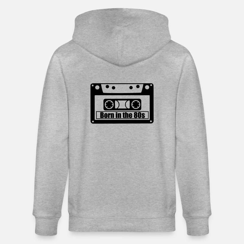 born in the 80s - Stanley/Stella Unisex Bio-Kapuzenjacke CULTIVATOR  - Grau meliert