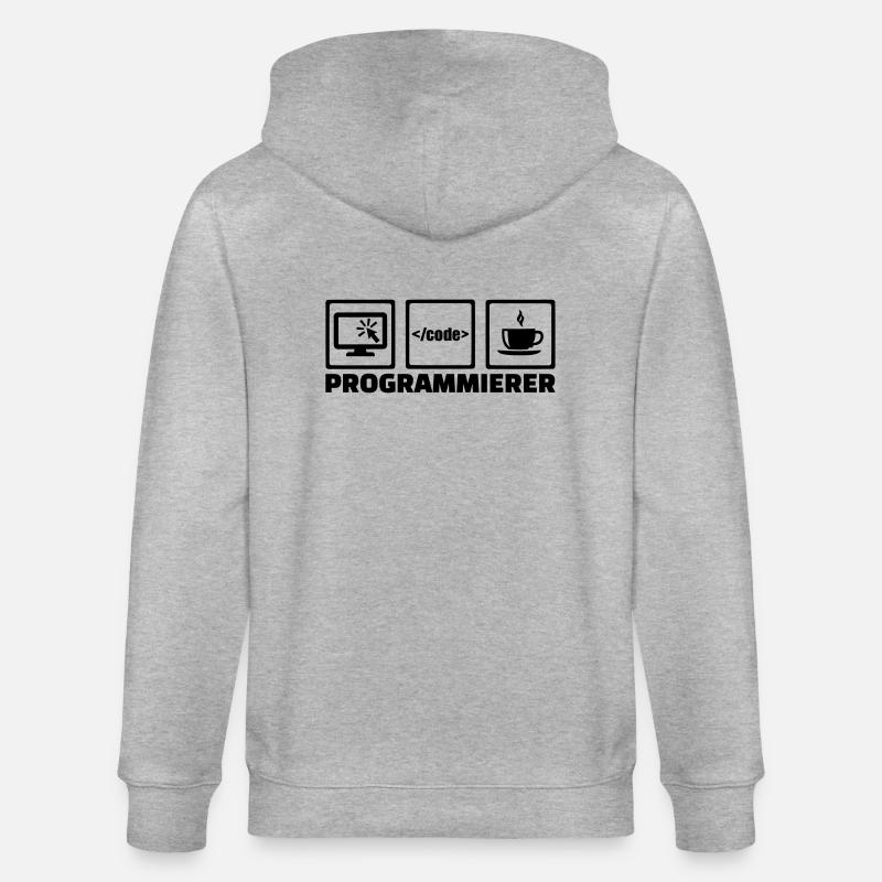 Programmierer - Stanley/Stella Unisex Bio-Kapuzenjacke CULTIVATOR  - Grau meliert