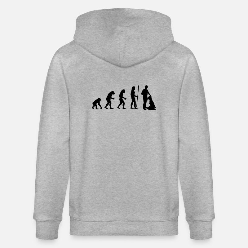 evolution_sex2 - Veste à capuche bio CULTIVATOR Stanley/Stella Unisexe - gris chiné