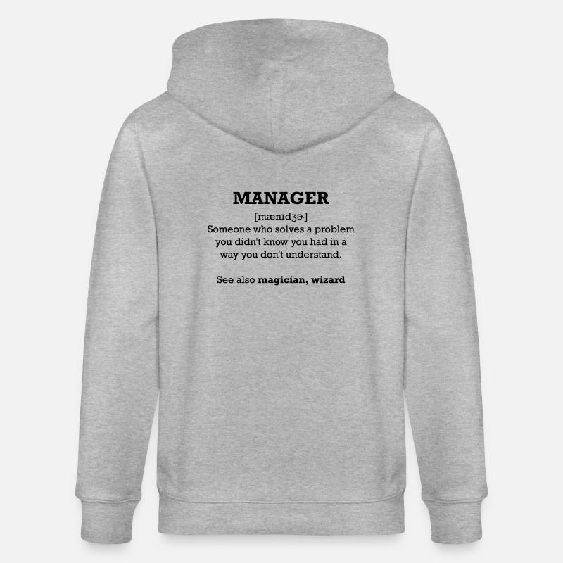 manager - wizard - Veste à capuche bio CULTIVATOR Stanley/Stella Unisexe - gris chiné