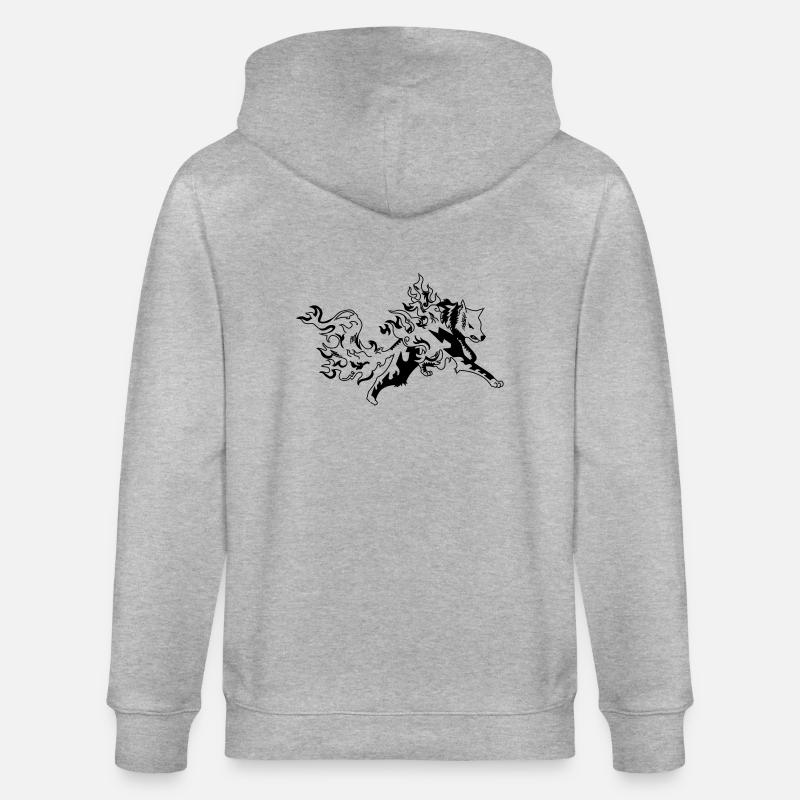 fire wolf - Veste à capuche bio CULTIVATOR Stanley/Stella Unisexe - gris chiné