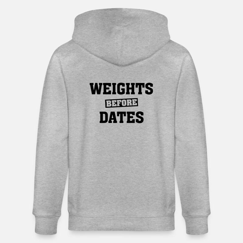 Weights Before Dates - Veste à capuche bio CULTIVATOR Stanley/Stella Unisexe - gris chiné