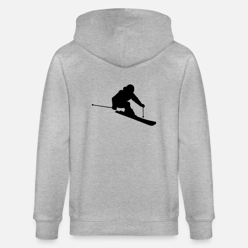 Skier 2 (Vector) - Veste à capuche bio CULTIVATOR Stanley/Stella Unisexe - gris chiné