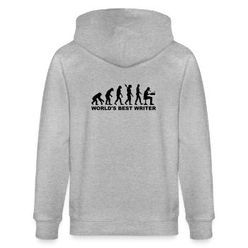 Writer - Stanley/Stella CULTIVATOR  Unisex Organic Hooded Jacket - heather grey - Back - Luana (180cm)