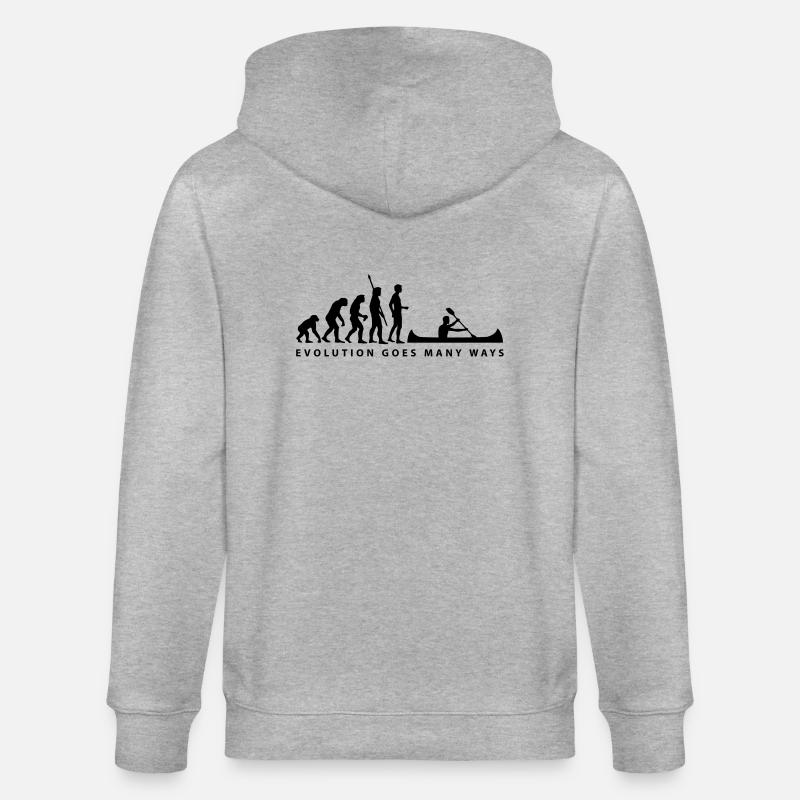 evolution_ruderer_b_1c - Stanley/Stella CULTIVATOR  Unisex Organic Hooded Jacket - heather grey