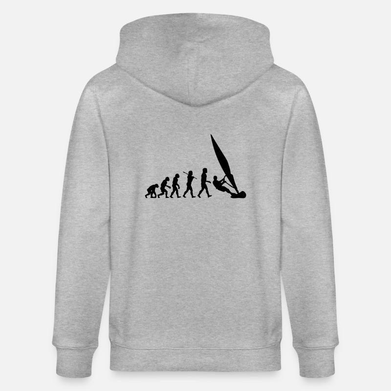 ws01 windsurf evolution - Stanley/Stella CULTIVATOR Unisex Organic Hooded Jacket - heather grey