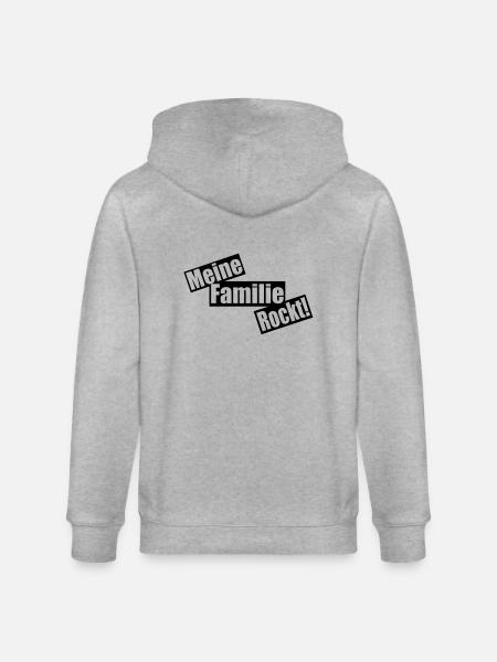 my family rocks - Stanley/Stella CULTIVATOR  Unisex Organic Hooded Jacket - heather grey