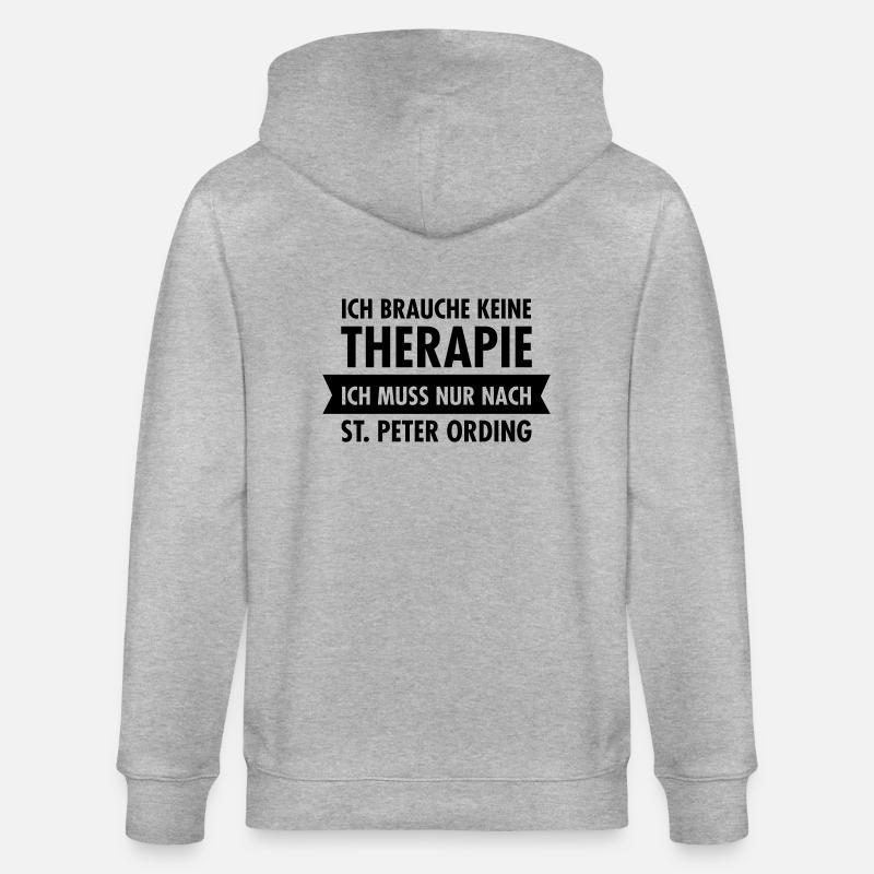 Therapie - St. Peter Ording - Stanley/Stella Unisex Bio-Kapuzenjacke CULTIVATOR  - Grau meliert
