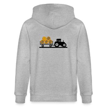 Tracteur - Veste à capuche bio CULTIVATOR Stanley/Stella Unisexe - gris chiné - Dos - Luana (180cm)