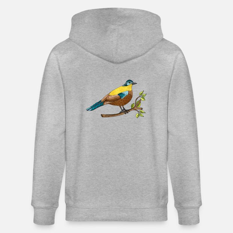 Bunter Vogel - Stanley/Stella Unisex Bio-Kapuzenjacke CULTIVATOR  - Grau meliert