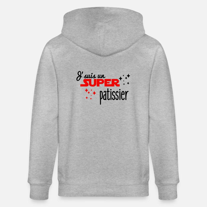 Ich bin ein großer Gebäck - Stanley/Stella Unisex Bio-Kapuzenjacke CULTIVATOR  - Grau meliert
