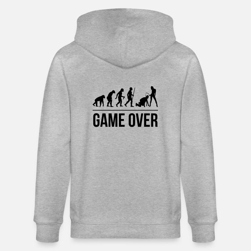 Game over - Veste à capuche bio CULTIVATOR Stanley/Stella Unisexe - gris chiné