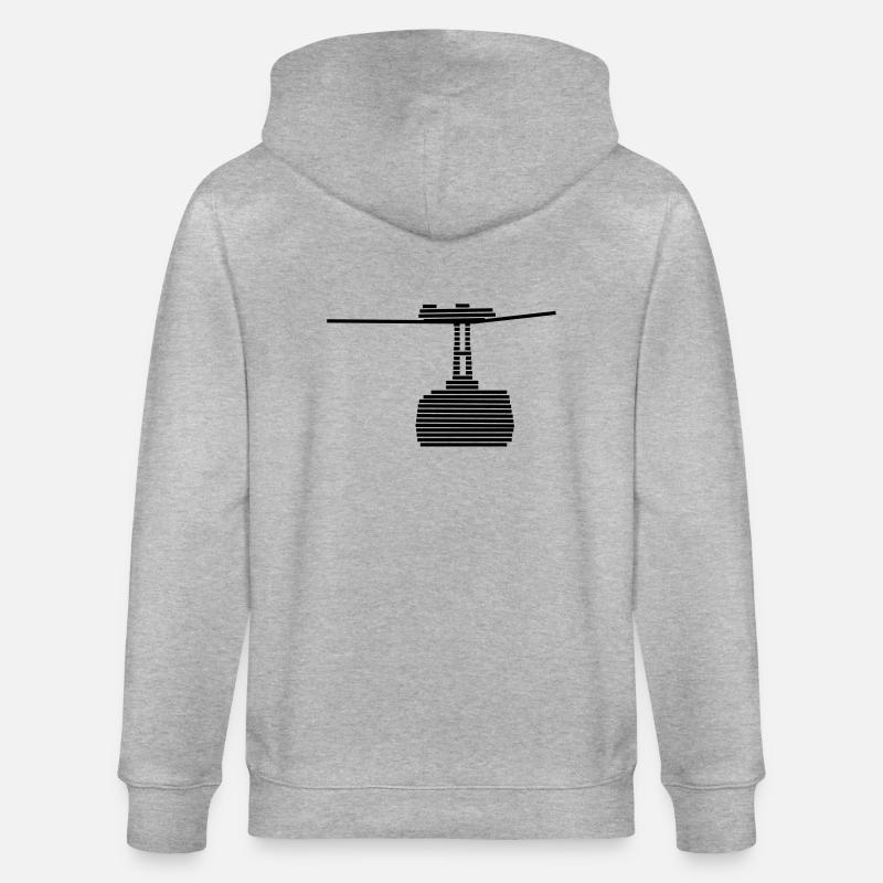 Seilbahn - Stanley/Stella Unisex Bio-Kapuzenjacke CULTIVATOR  - Grau meliert
