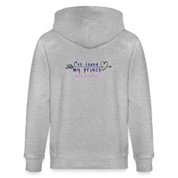 HT Royal Wedding Prince - Stanley/Stella Unisex Bio-Kapuzenjacke CULTIVATOR  - Grau meliert - Hinten - Luana (180cm)