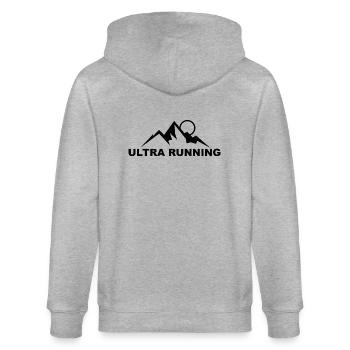 Trail Running Sport Ultra Trail Runner - Stanley/Stella Unisex Bio-Kapuzenjacke CULTIVATOR  - Grau meliert - Hinten - Luana (180cm)