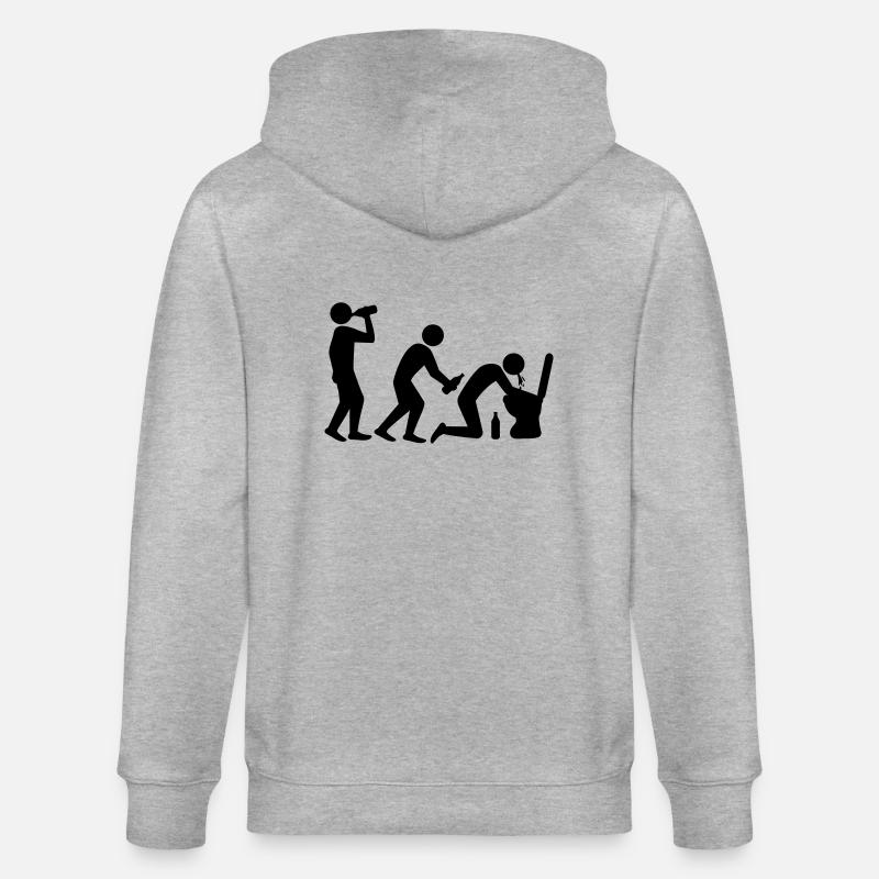 Drunken Evolution - Stanley/Stella Unisex Bio-Kapuzenjacke CULTIVATOR  - Grau meliert