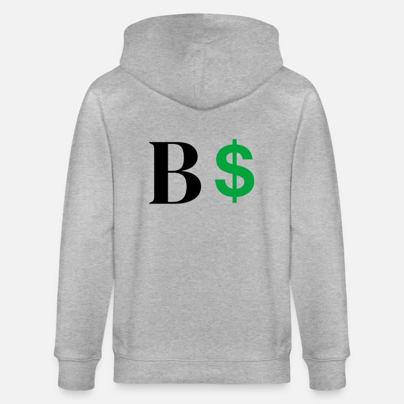 Buchstabe b Dollar - Stanley/Stella Unisex Bio-Kapuzenjacke CULTIVATOR  - Grau meliert