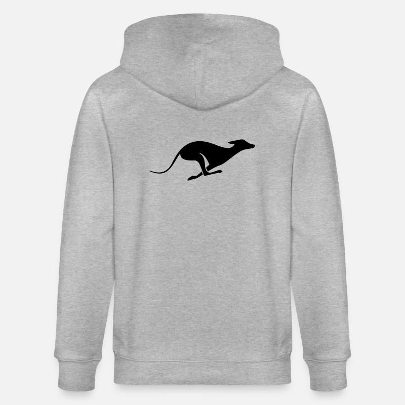 Windhund Silhouette – Lévrier, Greyhound Design - Veste à capuche bio CULTIVATOR Stanley/Stella Unisexe - gris chiné