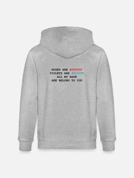NERD HUMOR: Love letter - Stanley/Stella CULTIVATOR  Unisex Organic Hooded Jacket - heather grey