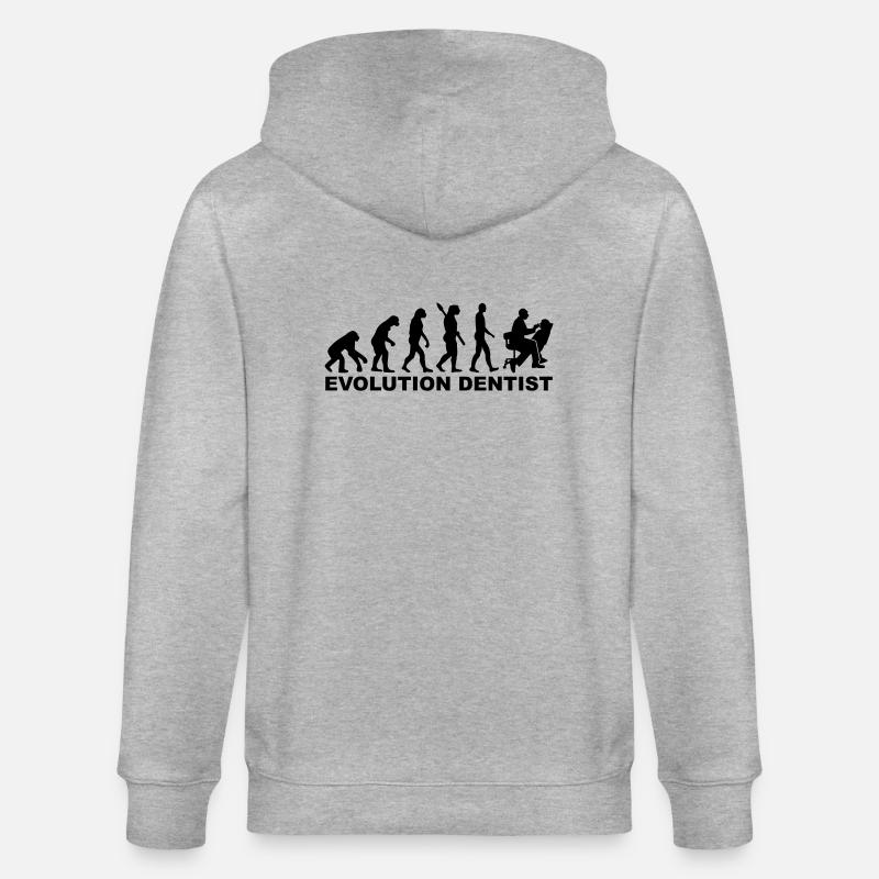 Evolution Dentist - Stanley/Stella CULTIVATOR  Unisex Organic Hooded Jacket - heather grey