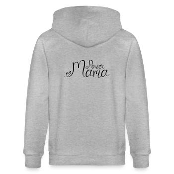 Power Mama Black - Veste à capuche bio CULTIVATOR Stanley/Stella Unisexe - gris chiné - Dos - Luana (180cm)