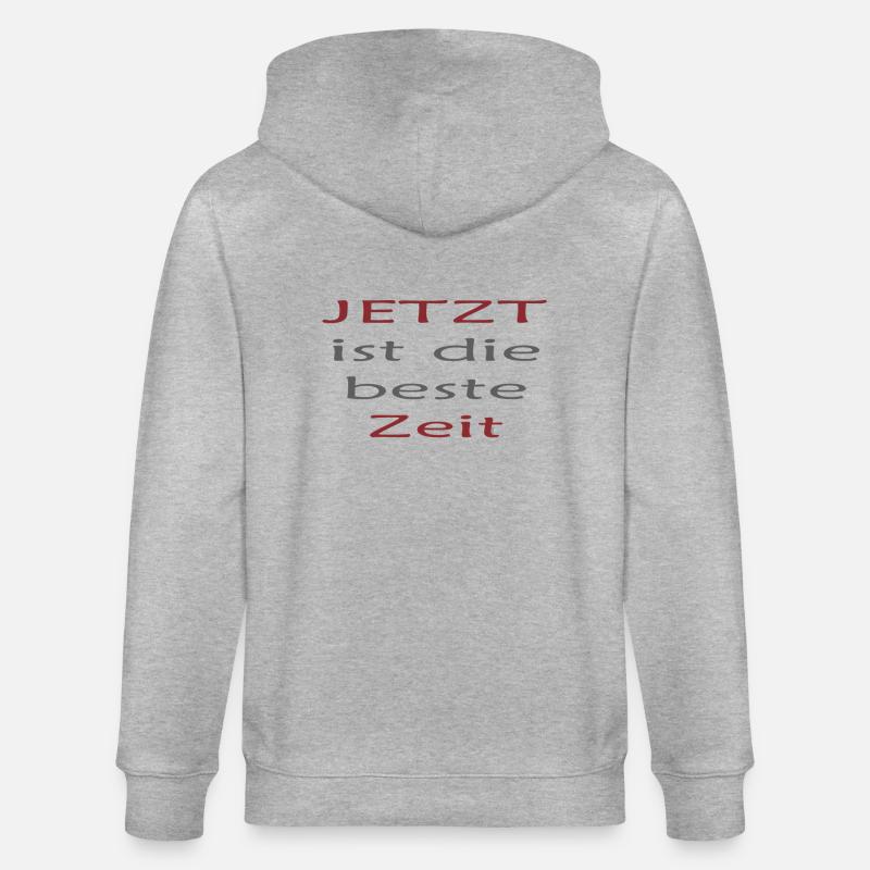C’est le meilleur moment - Veste à capuche bio CULTIVATOR Stanley/Stella Unisexe - gris chiné