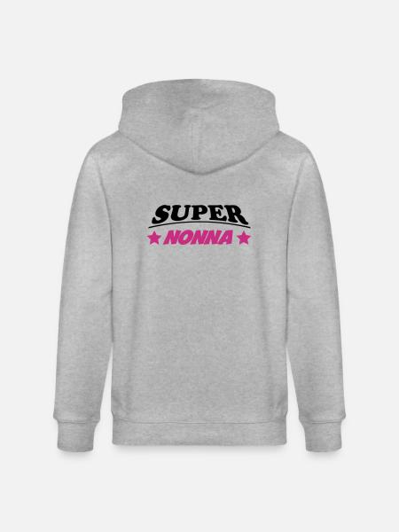 Super nonna - Stanley/Stella CULTIVATOR Unisex Organic Hooded Jacket - heather grey