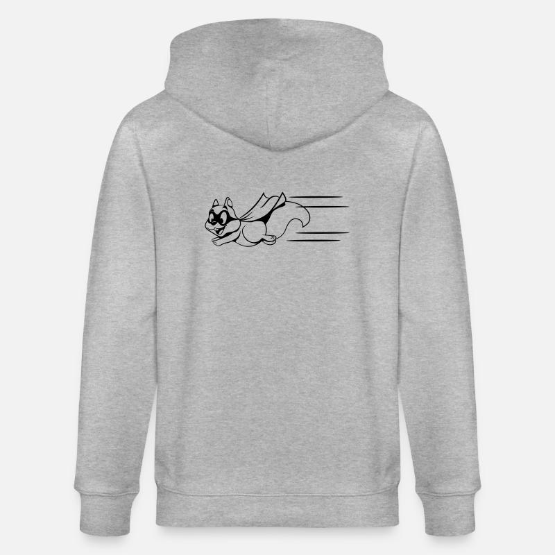 Eichhörnchen super held - Stanley/Stella Unisex Bio-Kapuzenjacke CULTIVATOR  - Grau meliert